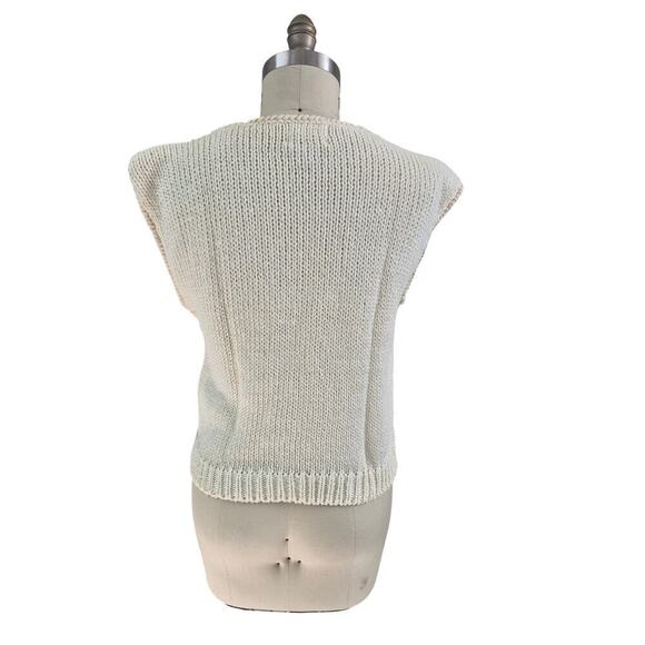 80s 90s Y2k Currants Jeri-Jo Hand Loomed Sweater Vest Pastels Fairy Kei  Sz L - Picture 4 of 4